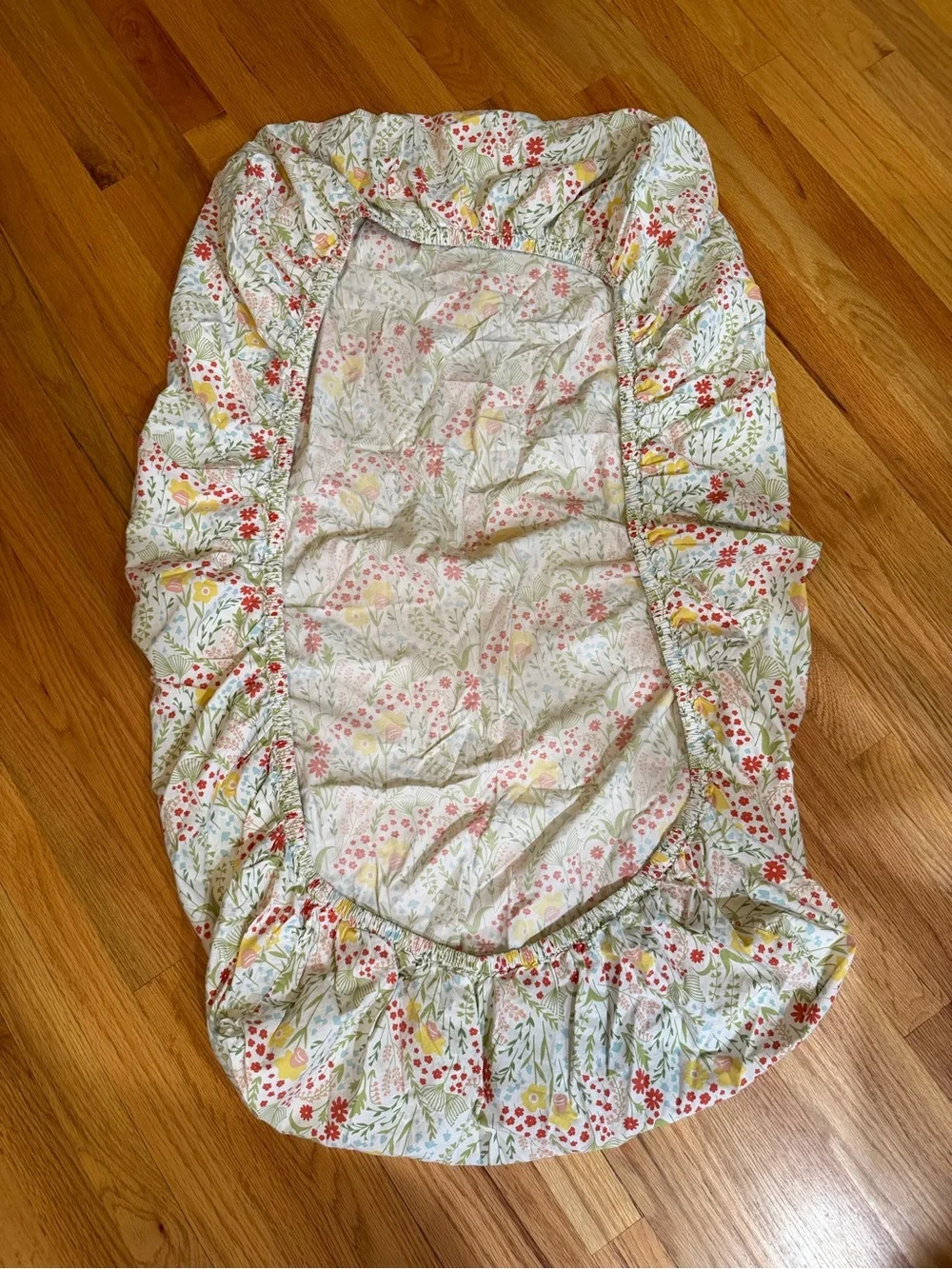 Crate & Kids Floral Cotton Crib Fitted Sheet